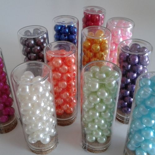 Set de 10 tubos perlas en 10 colores (no incluye blanco)