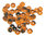 Lentejuelas plateadas naranja 7mm (5gr)