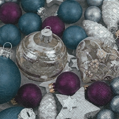 Purple & silver decoration