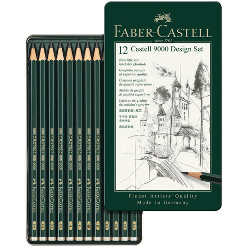 Estuches de Lápices grafito Faber Castell 9000